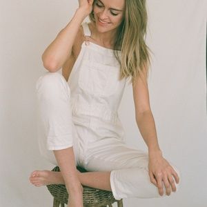 White Overalls - Old Navy